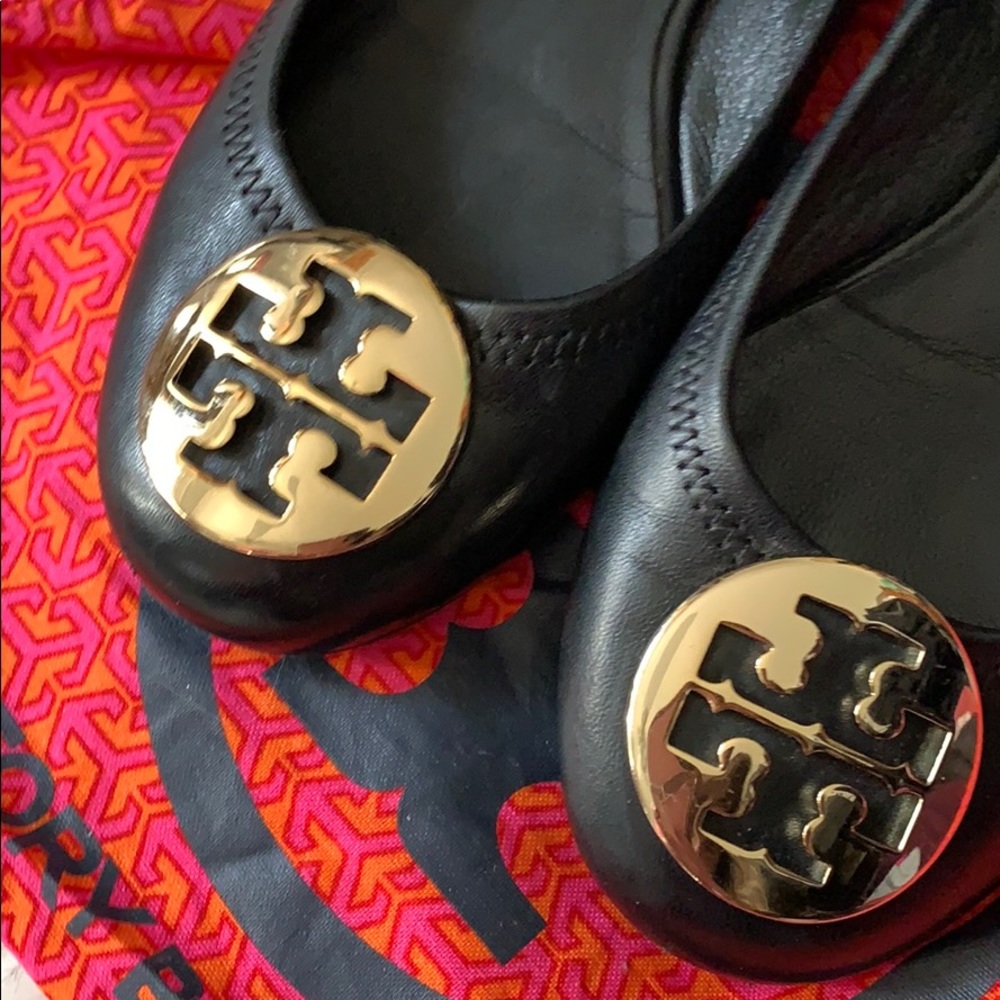Tory Burch Classic Reva Ballet black flats - Picture 3 of 8